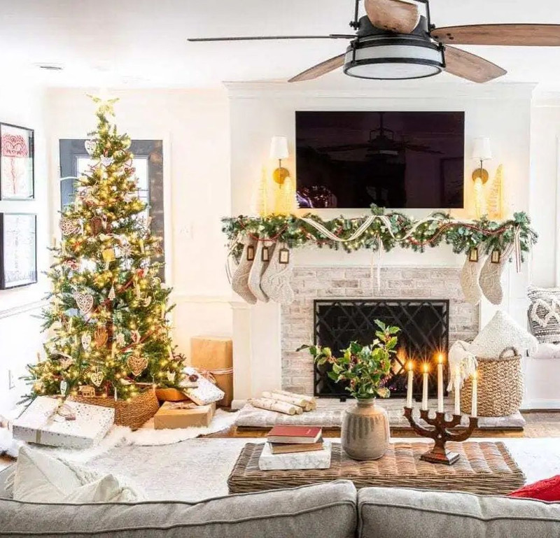 christmas fireplace decorations mantles