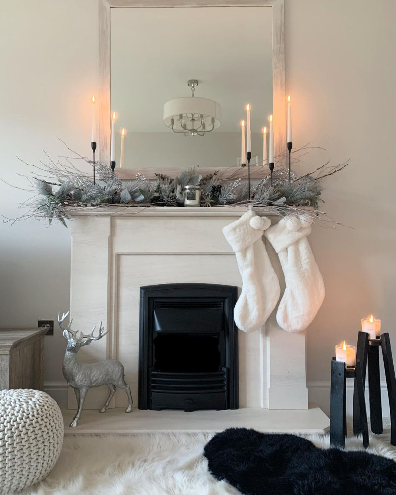 christmas fireplace decorations