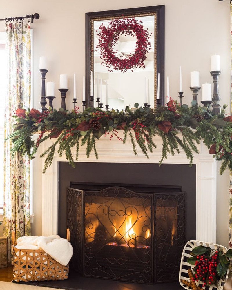 christmas mantel decorations fireplaces mantles decor