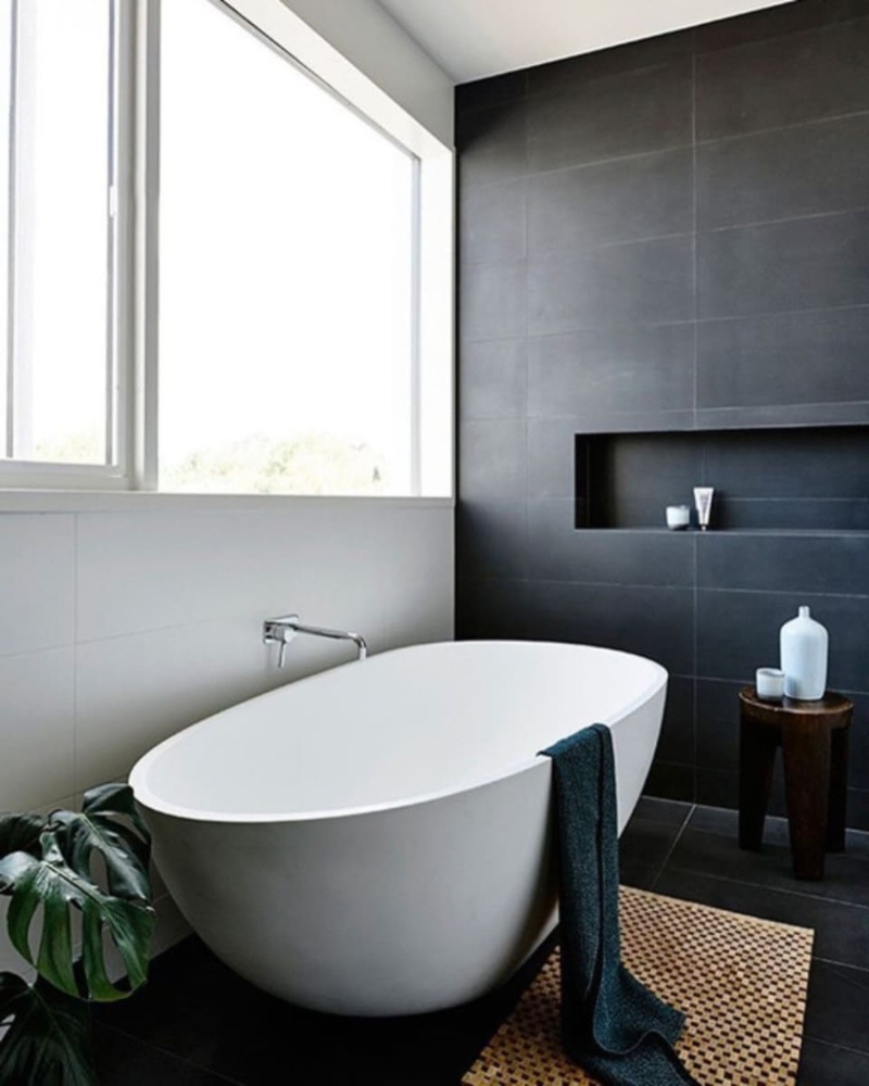 contemporary bathroom design ideas black and white