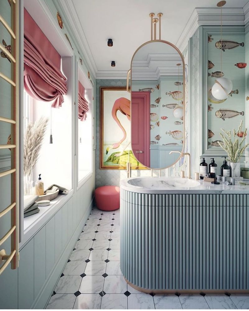 contemporary powder room ideas