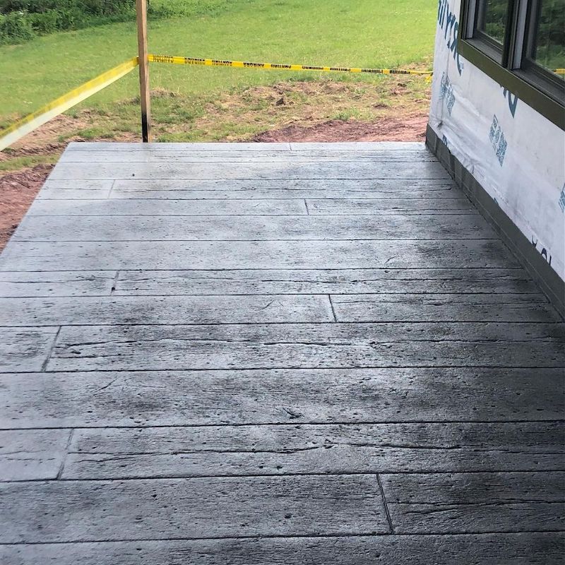 contemporary stamped concrete patio ideas