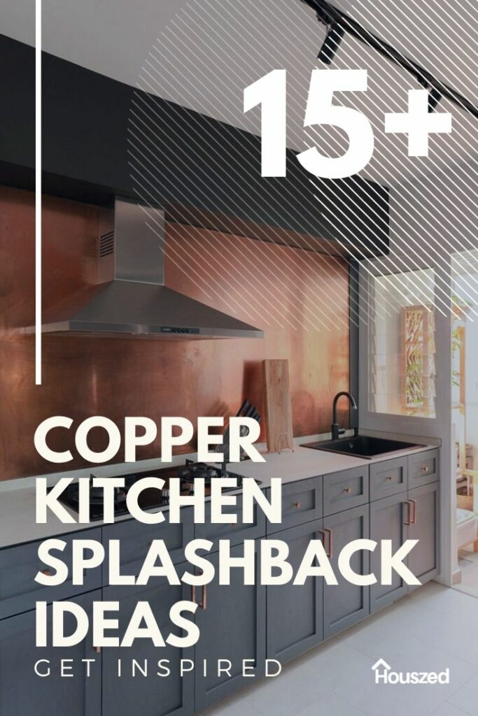 copper backsplash kitchen