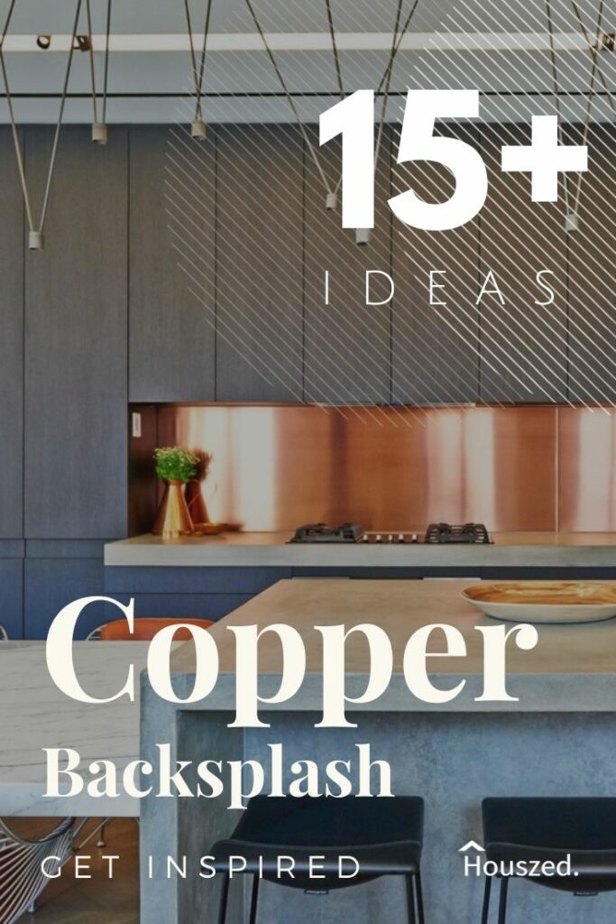 copper backsplash kitchen