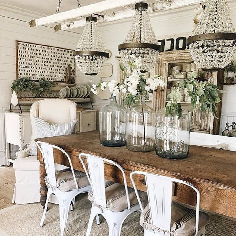 country chic dining rooms