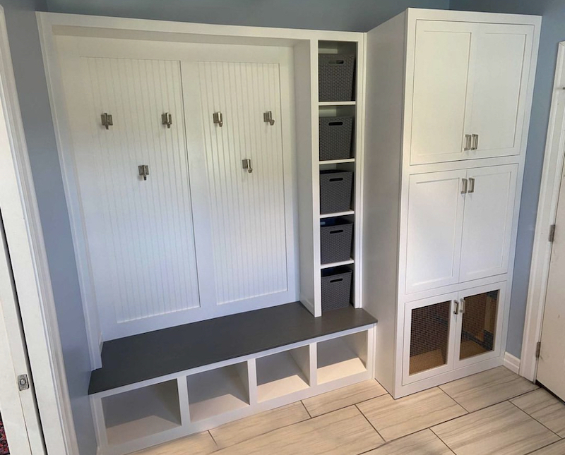 entryway bench with drawers