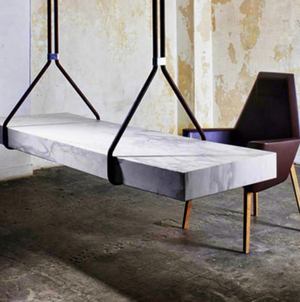 floating desk white