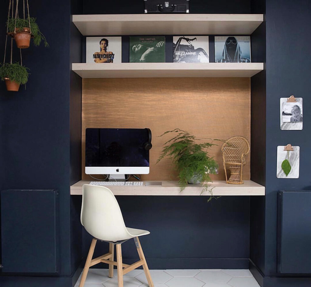 floating desk with storage