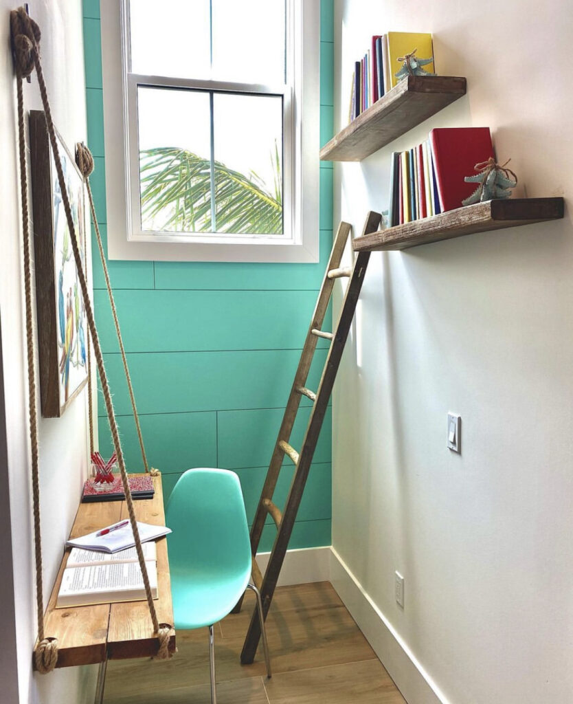 floating shelves office