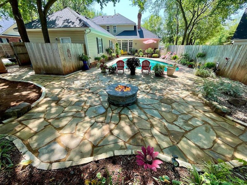 gray paver patio ideas