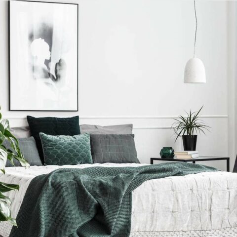 green and grey bedroom ideas