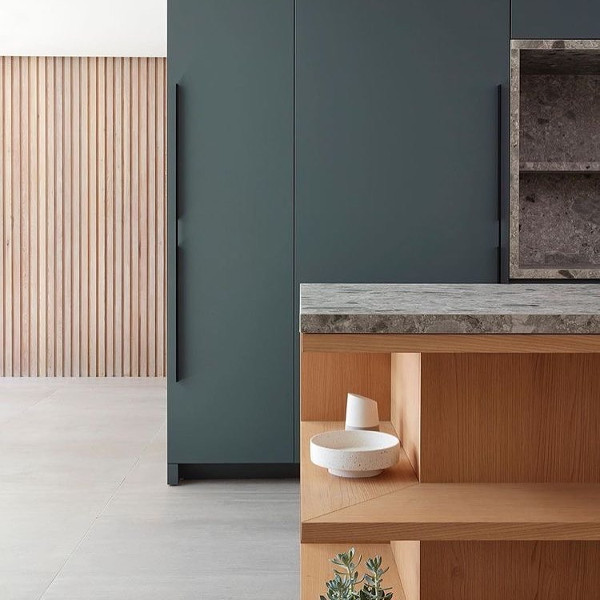 green kitchen design modern