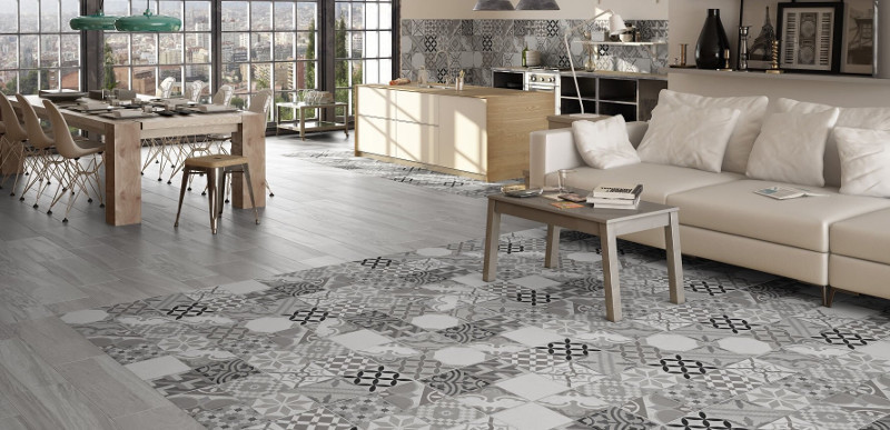 grey floor tile