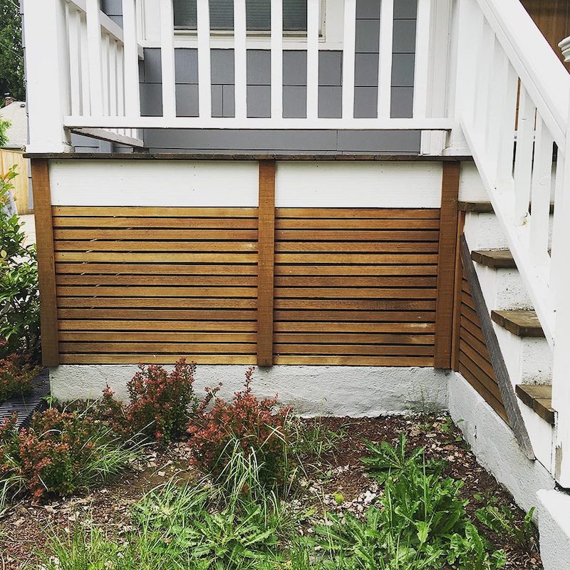 horizontal deck skirting ideas