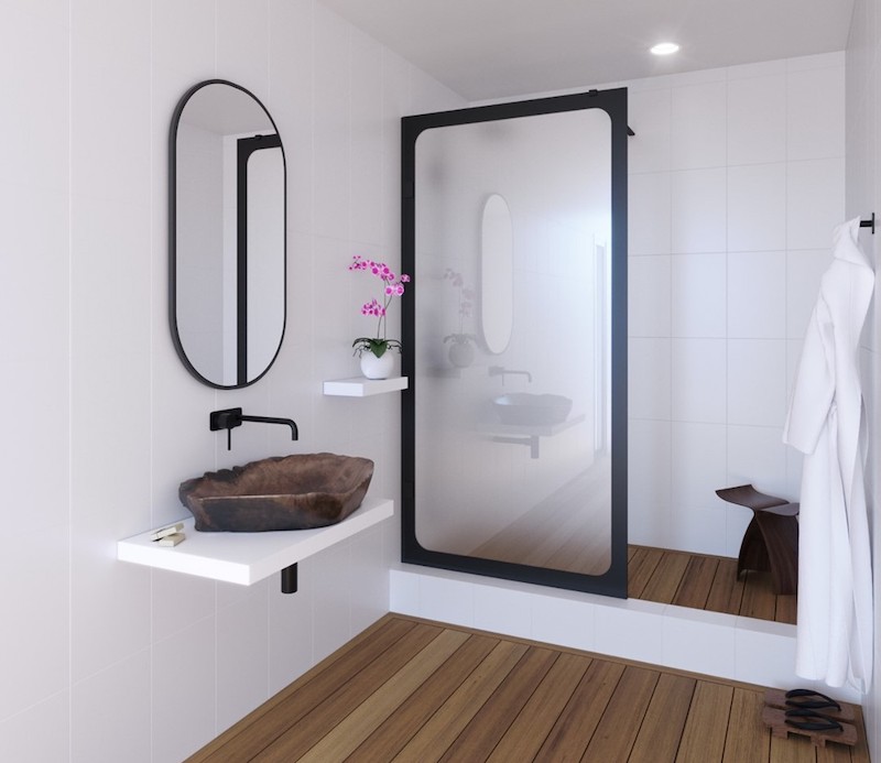 japanese inspired bathroom