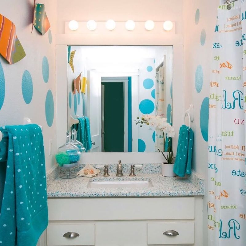 kid bathroom wall art