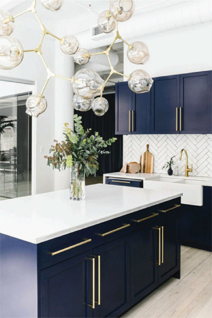 kitchen blue cabinets