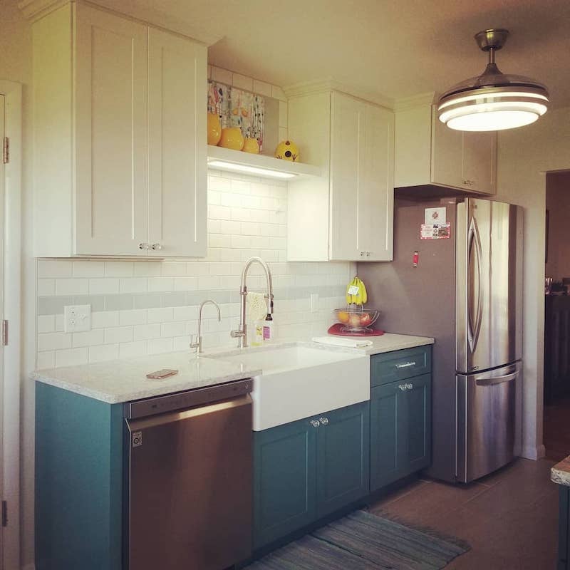 kitchen teal cabinets color combos