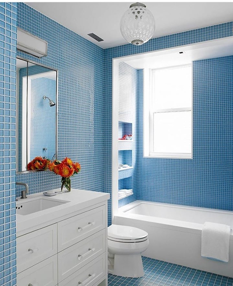 light blue bathrooms