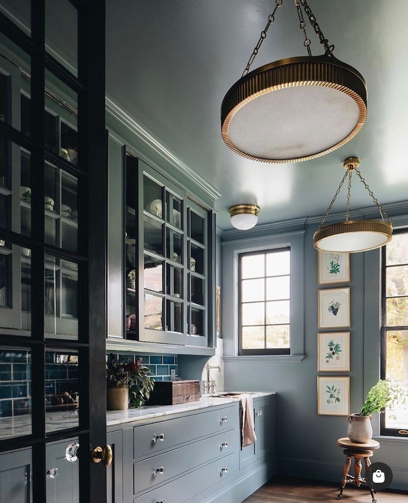 light teal kitchen cabinets