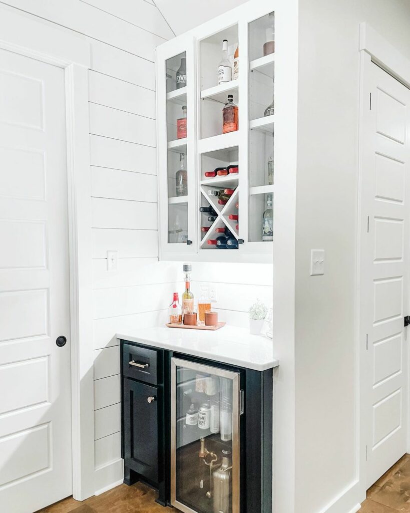 mini bar built in cabinet