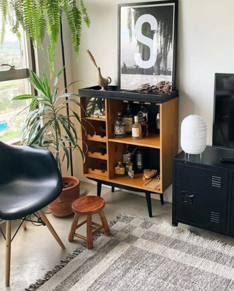 mini bar unit in living room