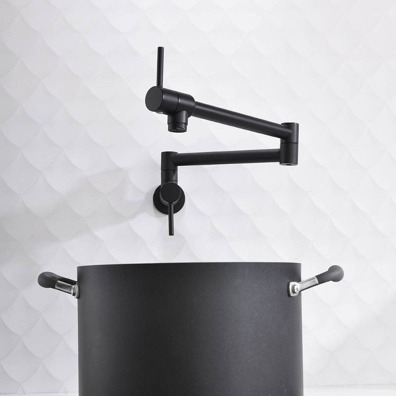 modern black kitchen faucet