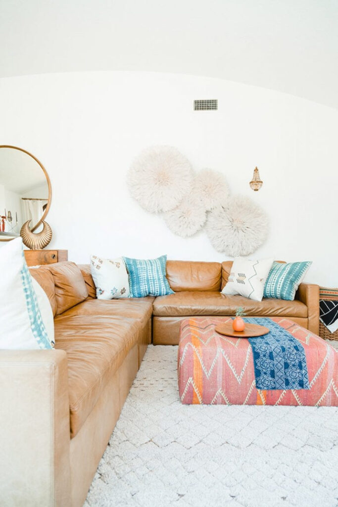 modern bohemian decor living room