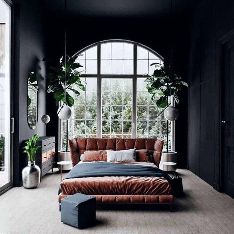 modern gothic bedroom