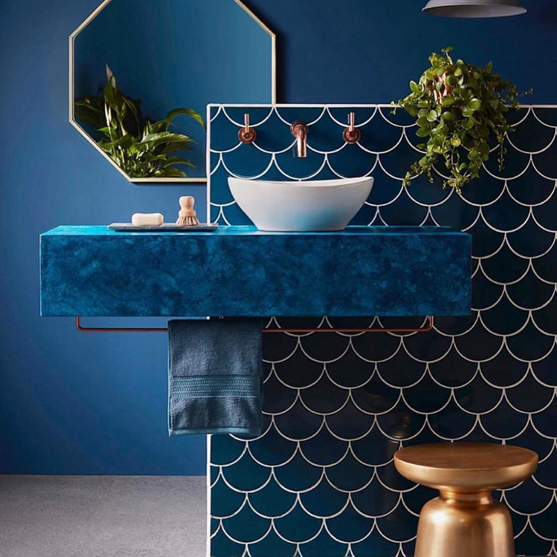 navy blue bathroom ideas