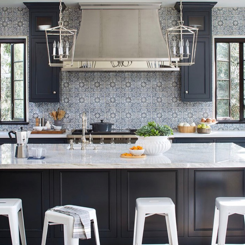 navy kitchen cupboard ideas