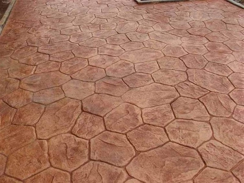 patio ideas non stamped concrete