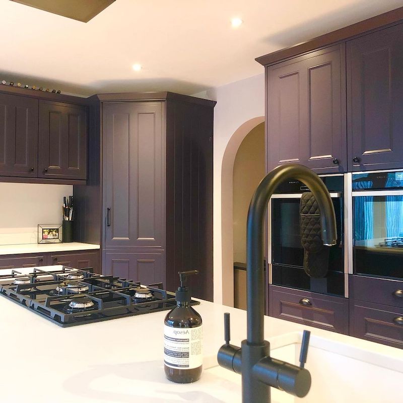 purple home decor kitchen