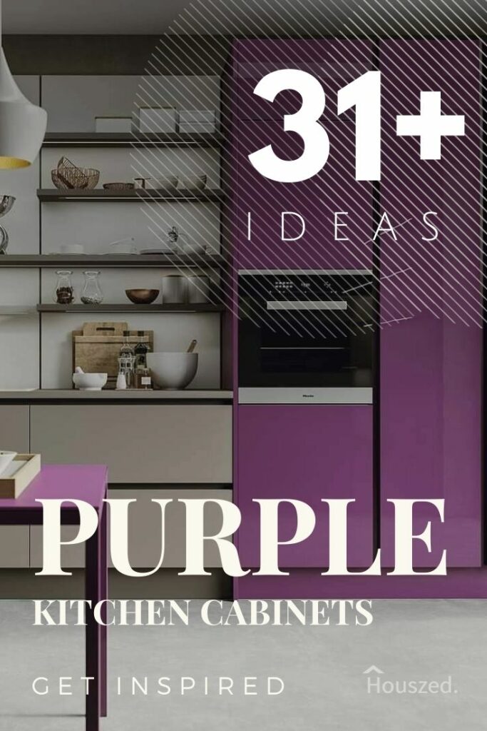 purple kitchen cabinets