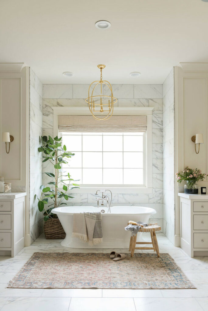 rustic chic bathroom