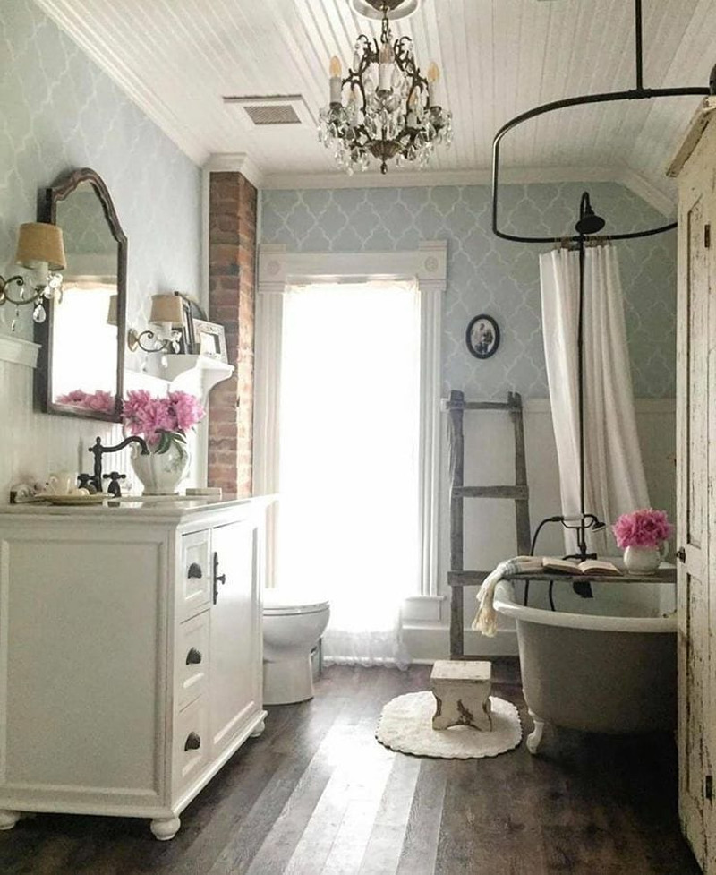 shabby chic decor bathroom
