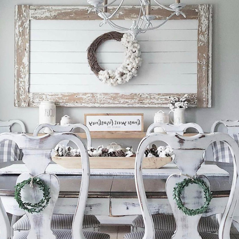 shabby chic dining room decor