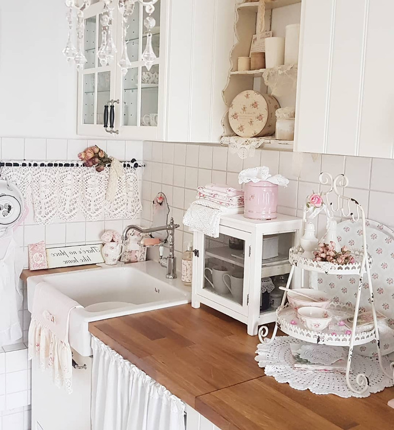 shabby chic kitchen decorating