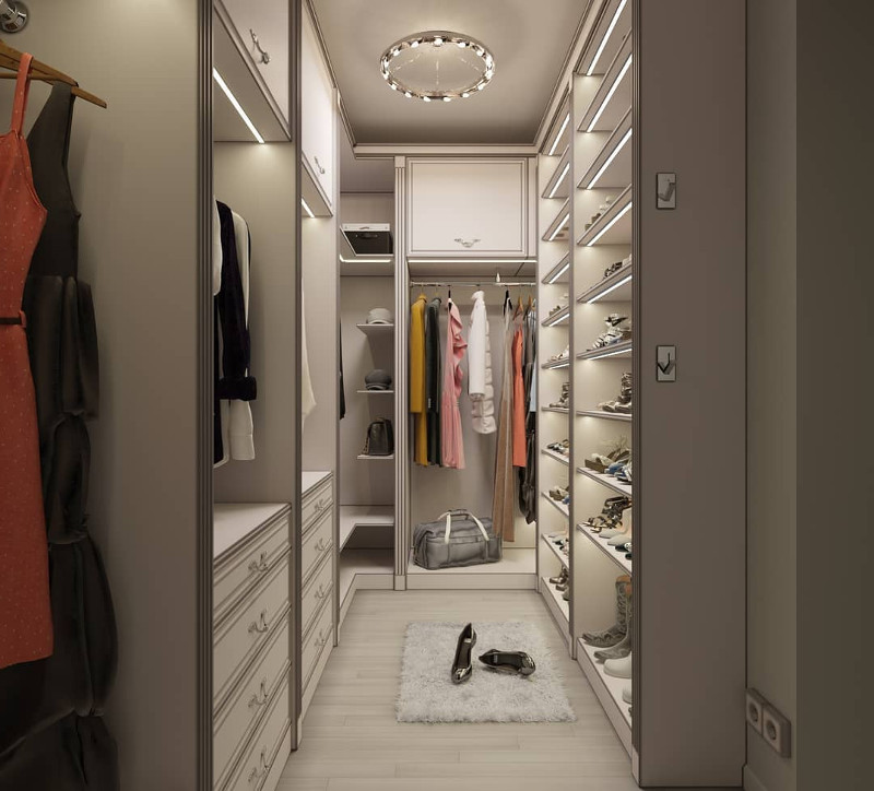 simple walk in closet
