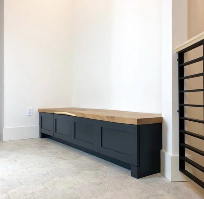 skinny entryway bench