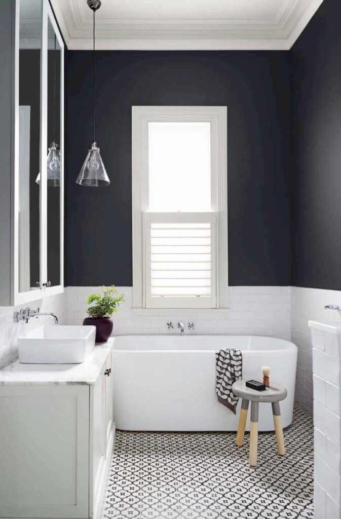 small black and white bathroom ideas