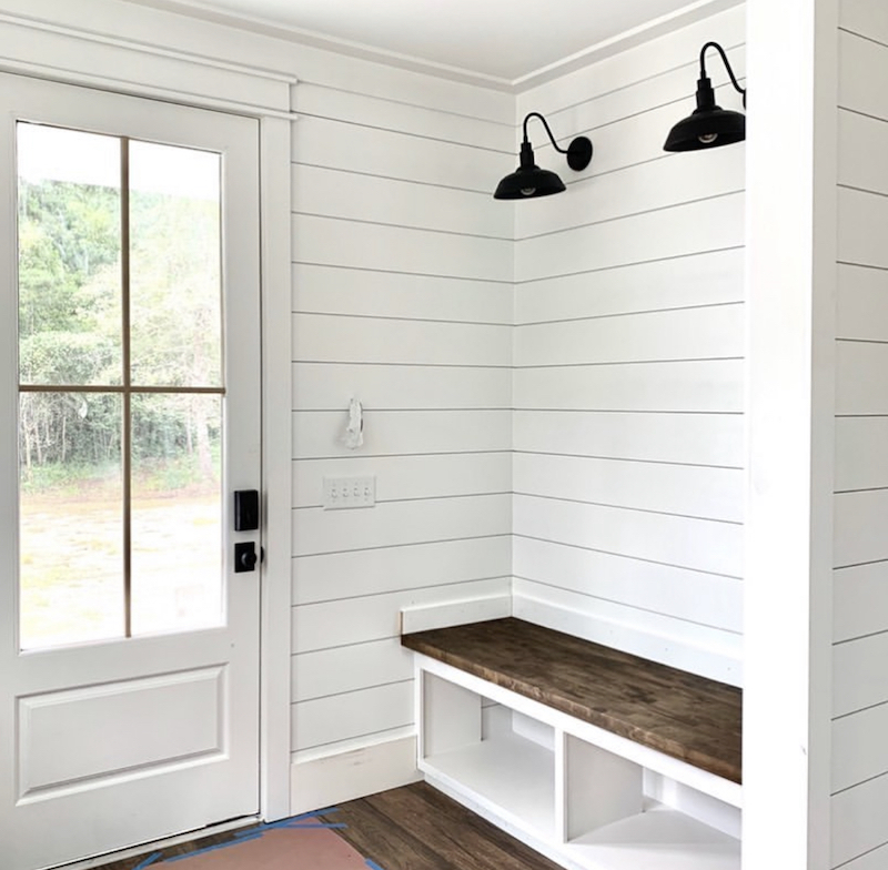 small entryway bench with shoe storage