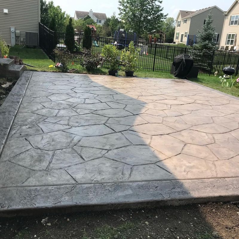 small stamped concrete patio ideas