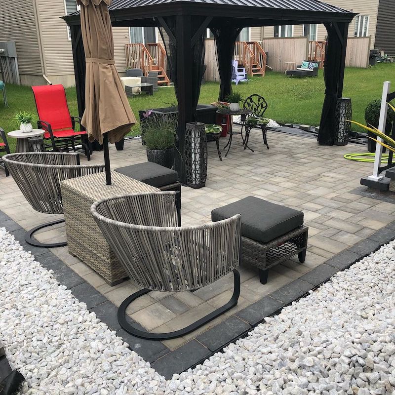 square paver patio ideas