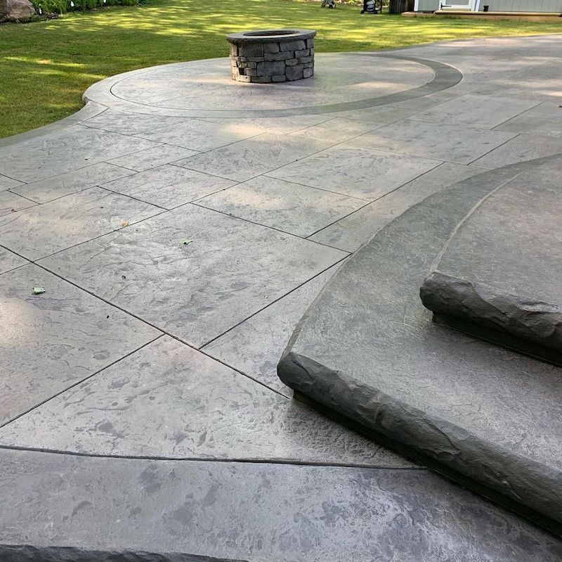 stamped concrete patio ideas on a budget