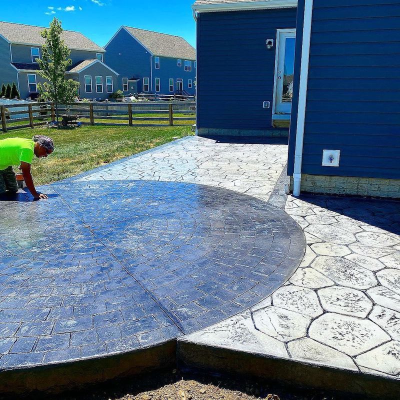 stamped concrete patio ideas traditional
