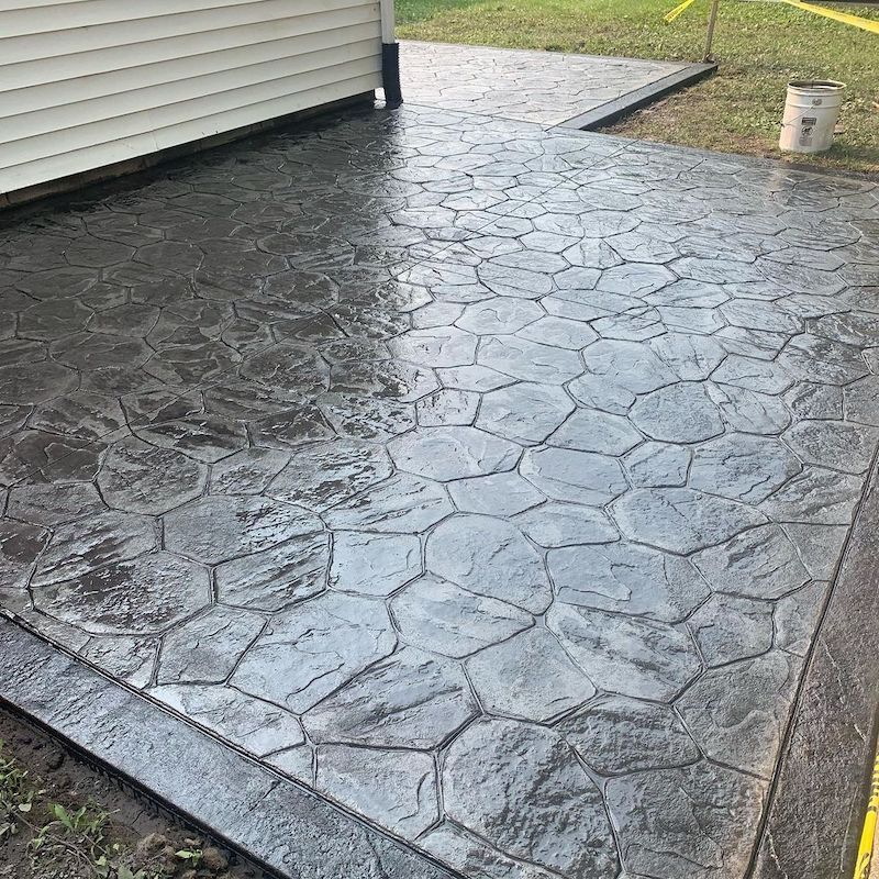 stamped concrete wrap around patio ideas