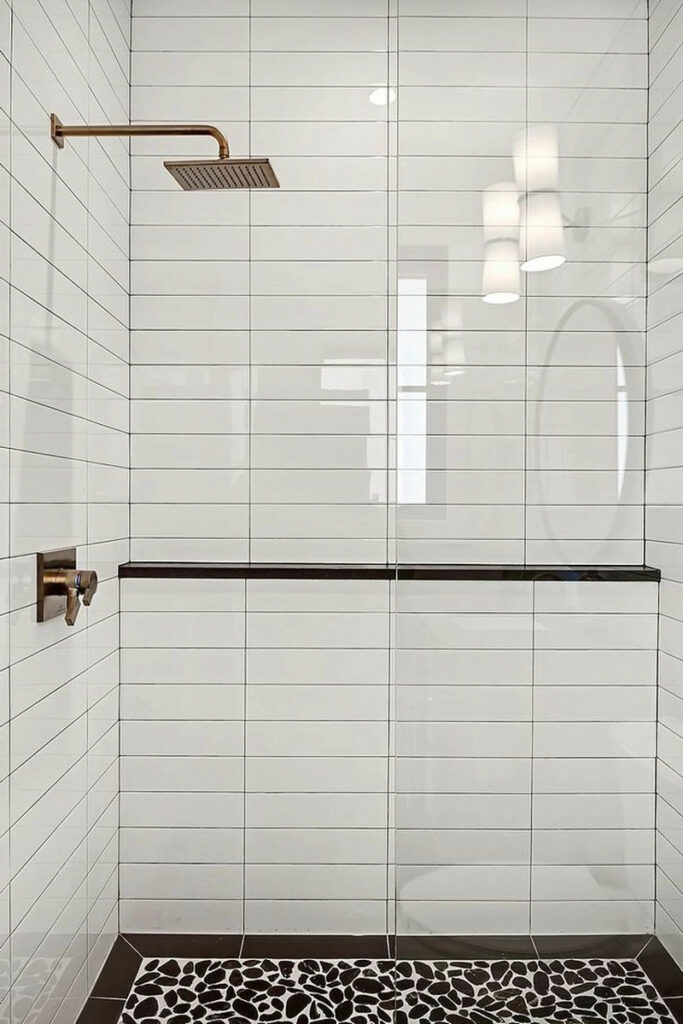 subway tile bathroom wall