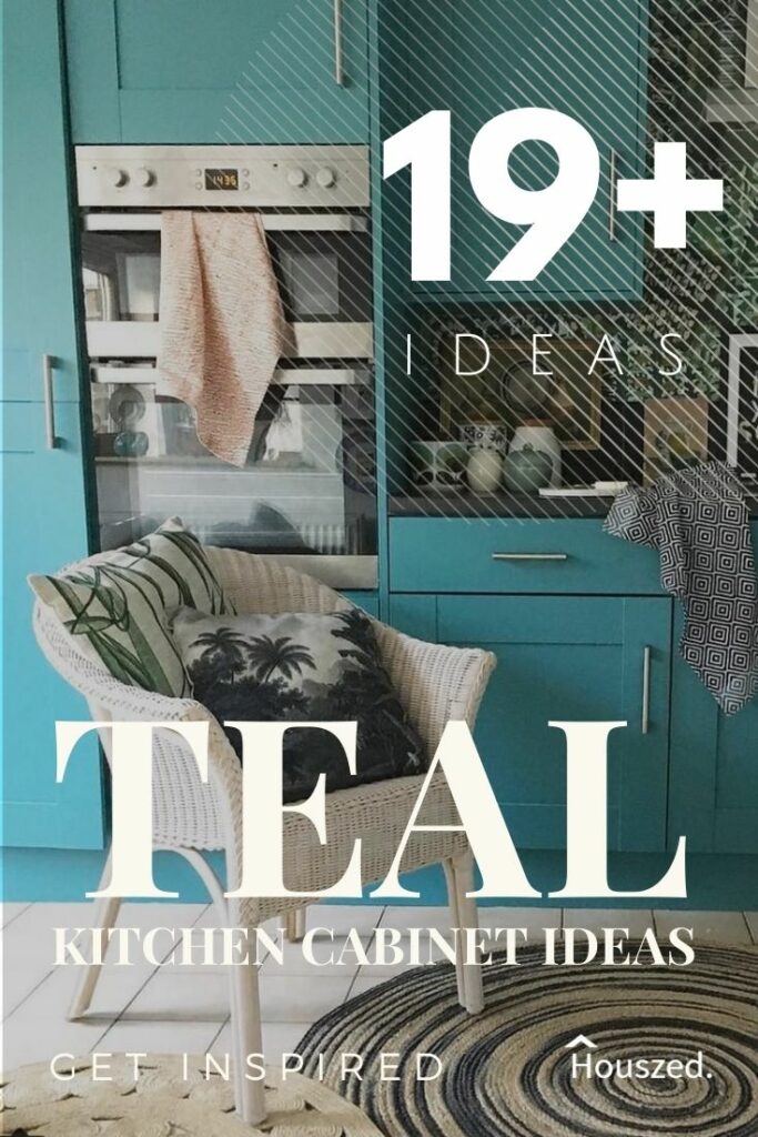 teal kitchen cabinet ideas