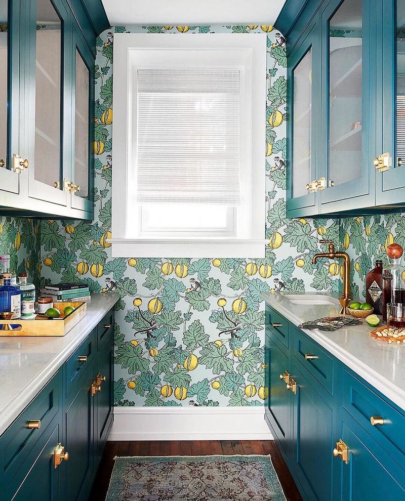 teal kitchen decor